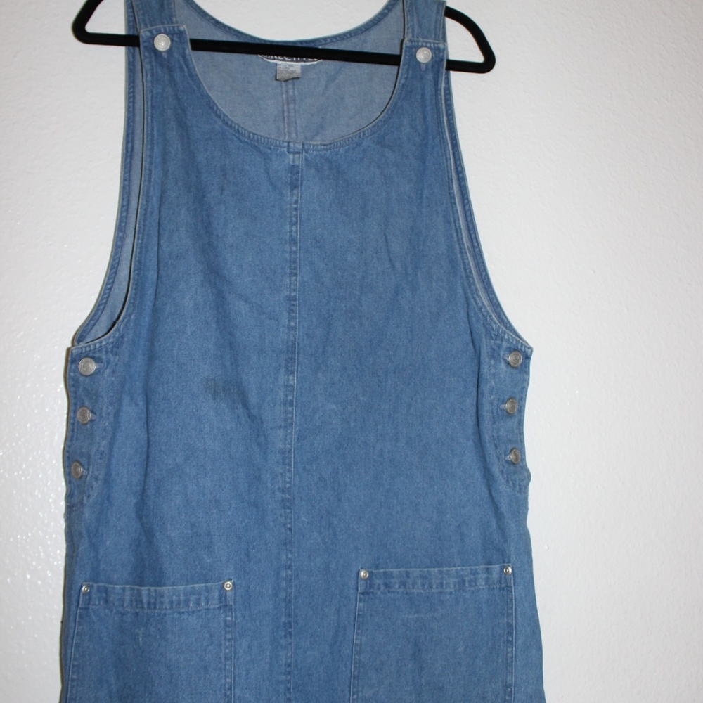 Denim overall dress